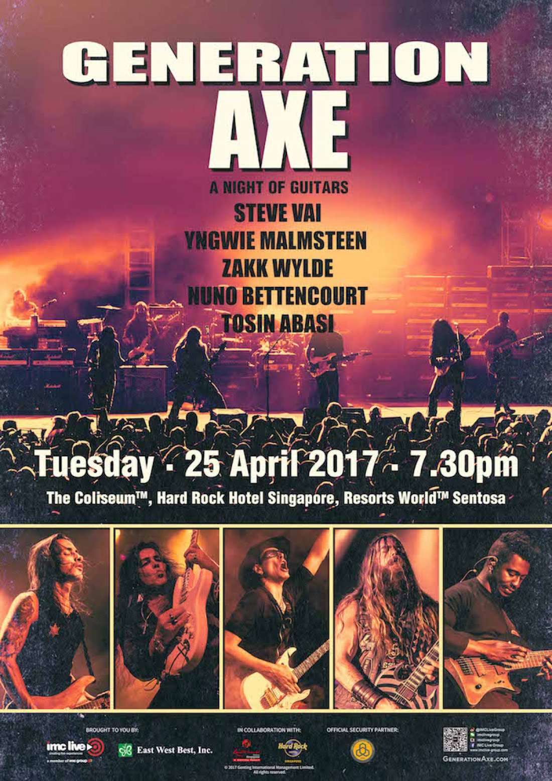 generation axe - a night of guitars live concert in singapore at generation axe - a night of guitars live concert in singapore at