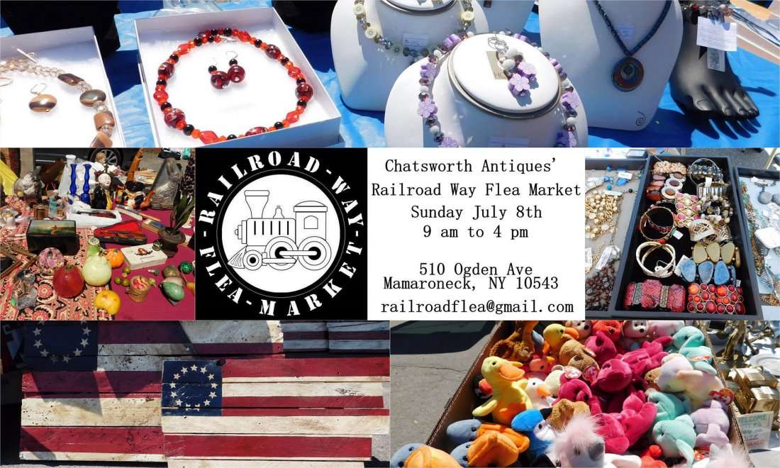 Railroad Way Flea Market Mamaroneck NY Sunday July 8th, Chatsworth