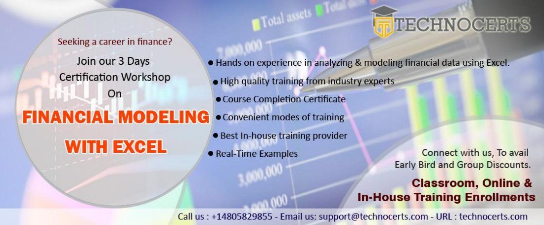 financial modeling with excel training and certification technocerts