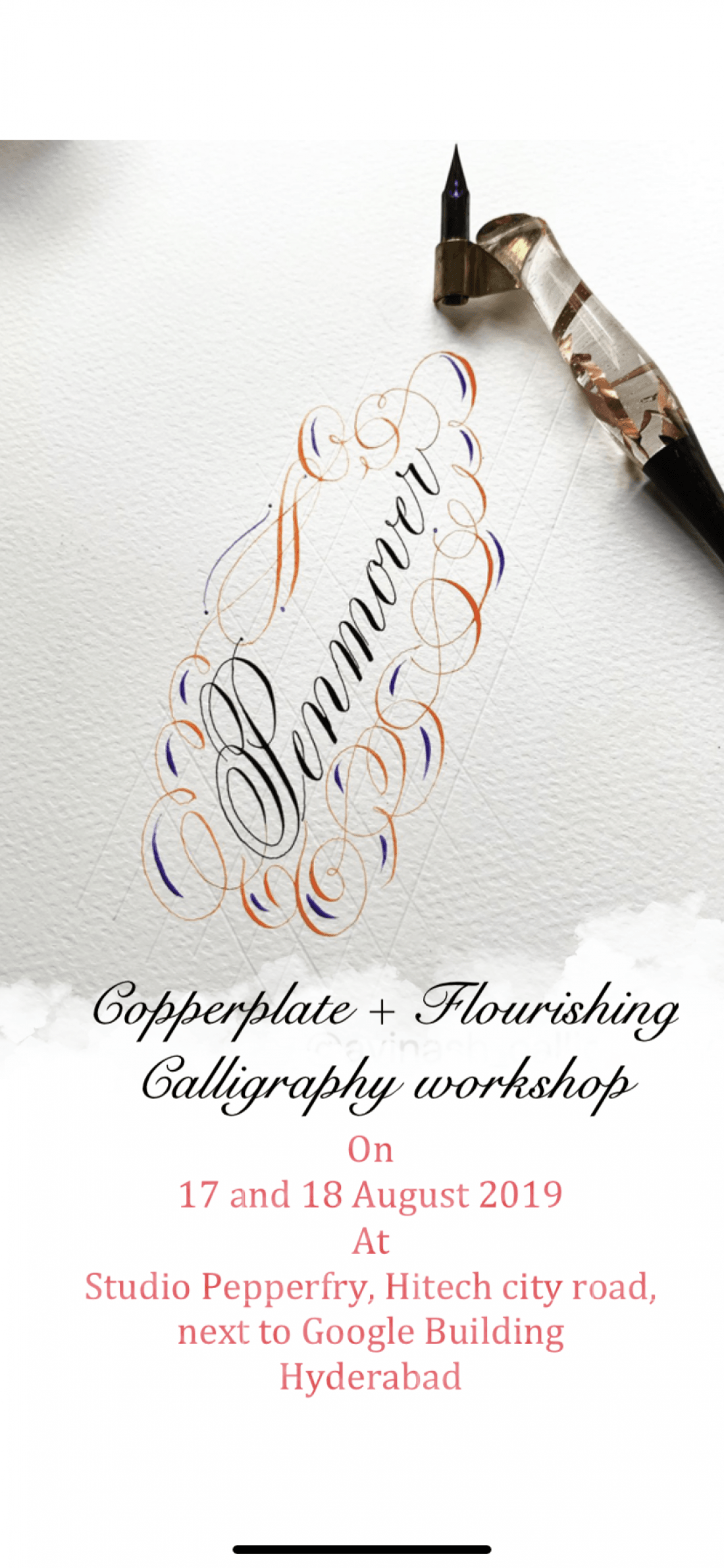 Copperplate + Flourishing Hyderabad, Studio Pepperfry