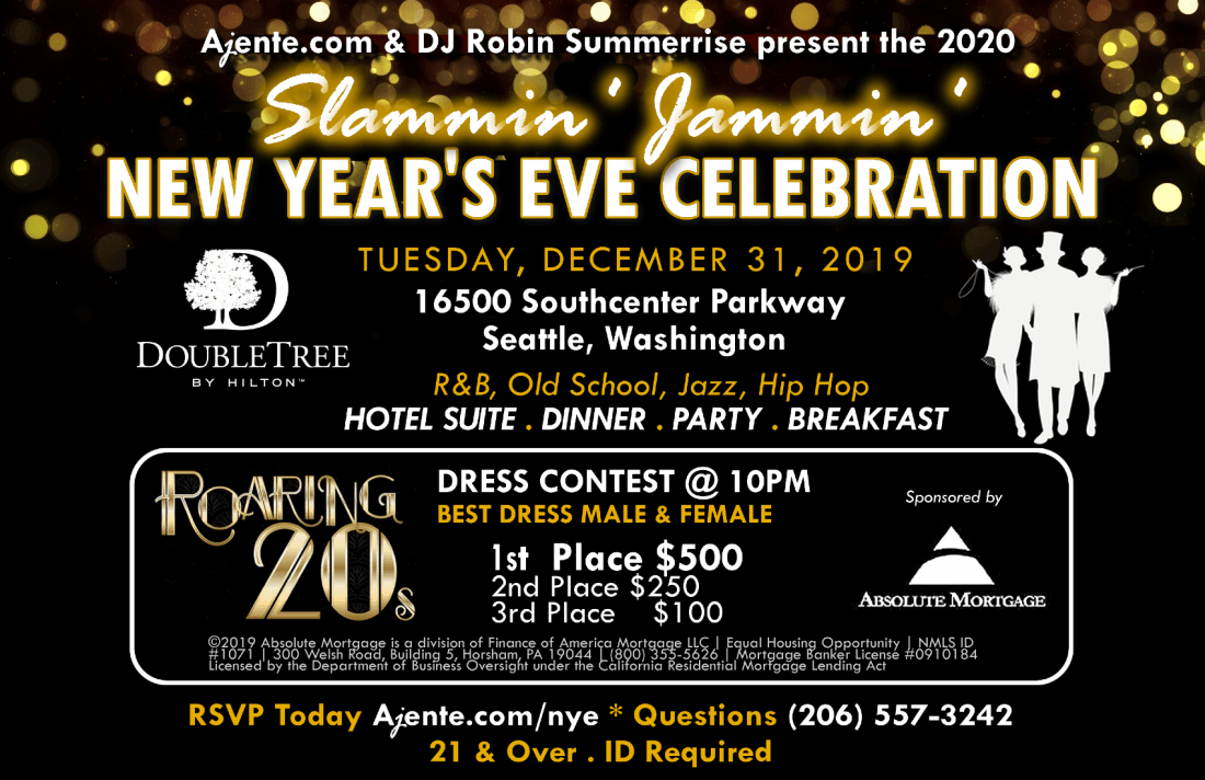2020 Slammin Jammin New Years Eve Hotel Party at DoubleTree Suites by Hilton Hotel Seattle