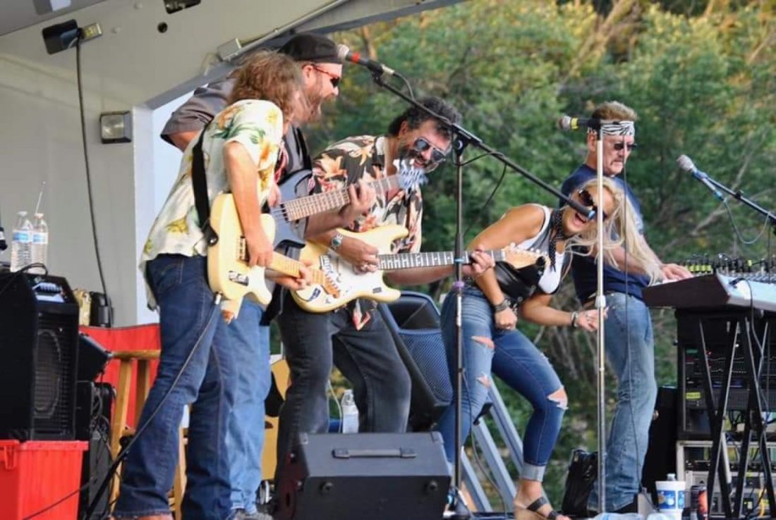 Brenda Loomis band at the Jackson Cascades concert series, Jackson