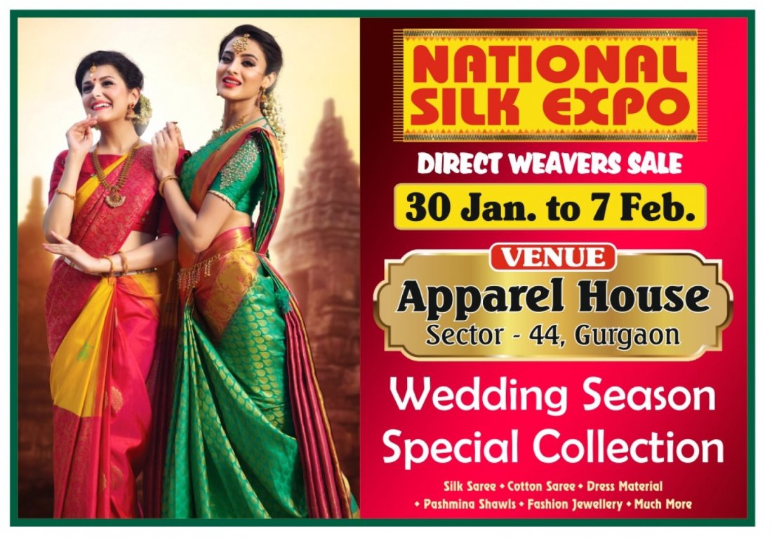National Silk Expo Direct Weavers Sale, Apparel House, Gurgaon