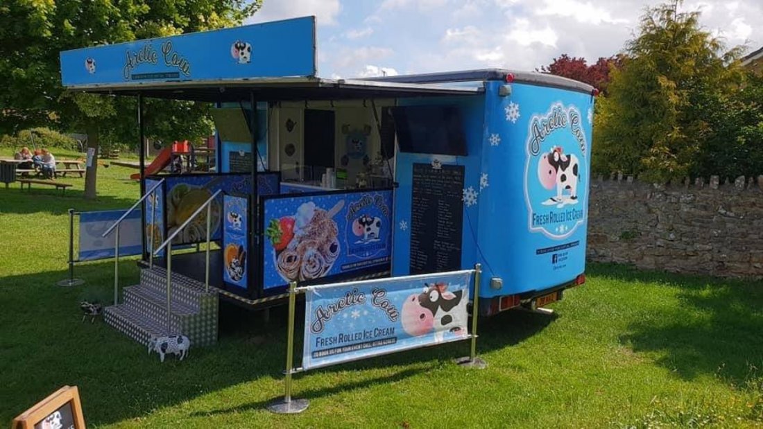 Arctic Cow at Eastfield, Eastfield Farm and farm shop, Tintinhull