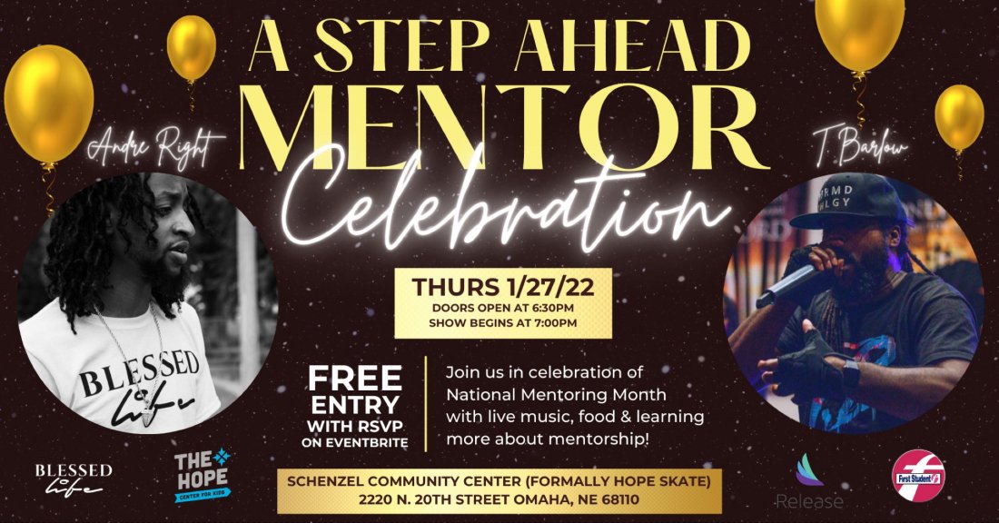Omaha Christmas Concert 2022 A Step Ahead: Mentor Celebration & Concert, Schenzel Community Center, Omaha,  January 27 2022 | Allevents.in