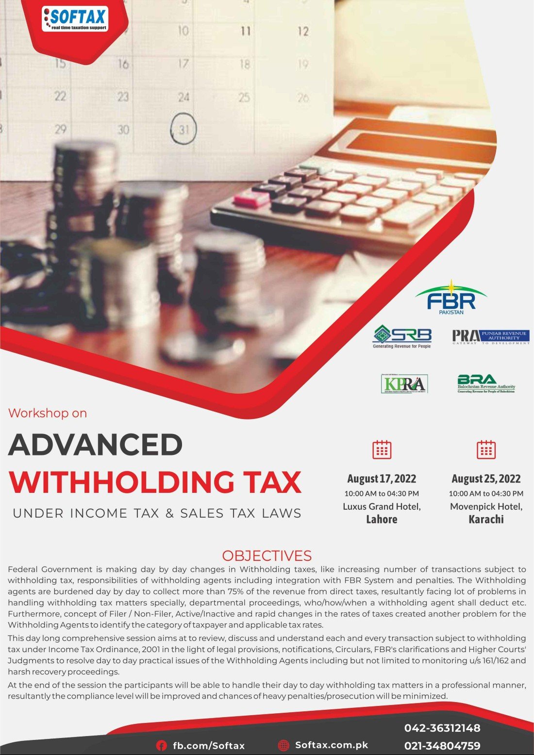 on Advanced Withholding Tax, Softax, Karachi, August 25 2022