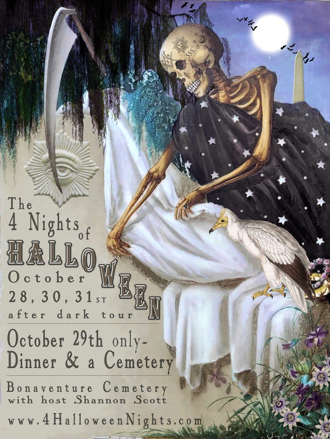 Halloween Cemetery Sign 2022 4 Nights Of Halloween Bonaventure Cemetery Tickets Bonaventure Cemetery Savannah October 30 2022 Allevents In