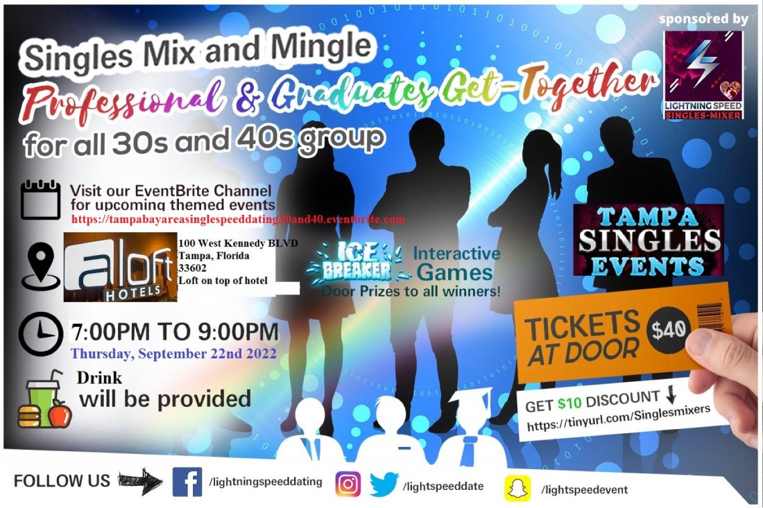 Professionals and Graduates Tampa bay area Singles Get2gether, Aloft