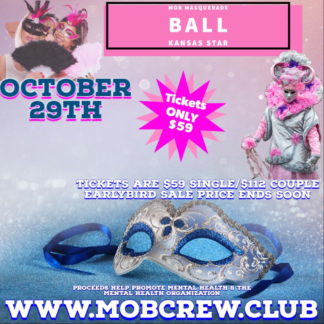 Annual MOB Charity Masquerade Ball, Kansas Star Casino, Mulvane