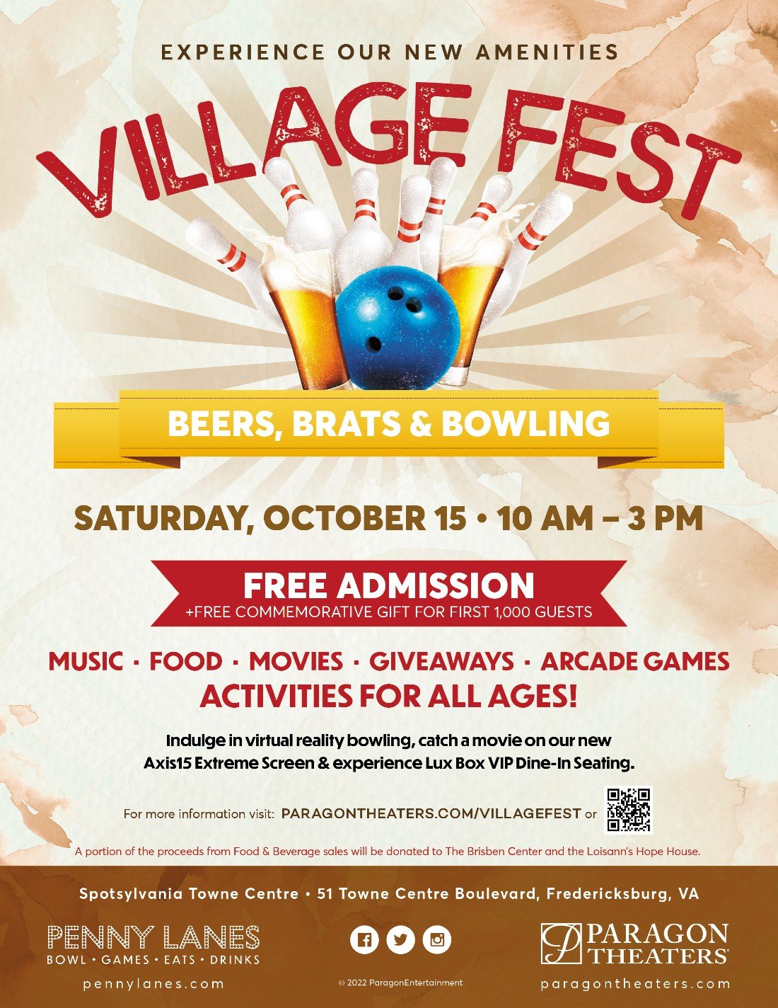 Village Fest Beers, Brats, and Bowling!, Paragon Theaters Village 12