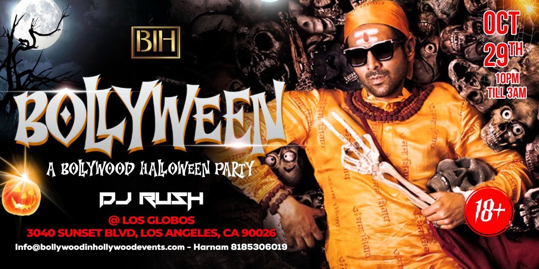Bollyween: A Bollywood Halloween Party on October 29th @ Los Globos in LA | Event in Los Angeles | AllEvents.in
