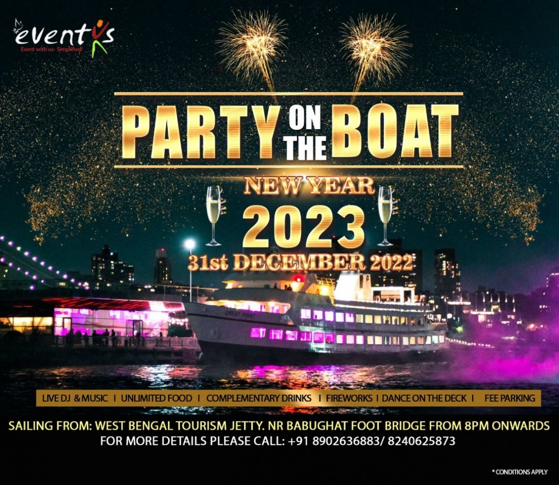 PARTY ON THE BOAT 2023 West Bengal Tourism Jetty Babughat Kolkata 