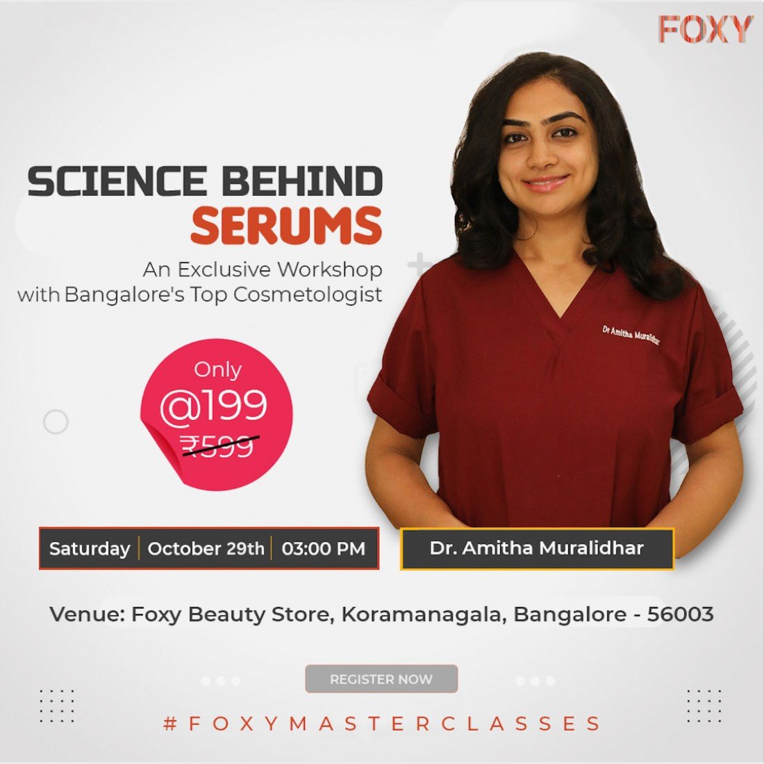The Science Behind Serums, Foxy Beauty Store, adjacent to Axis Bank
