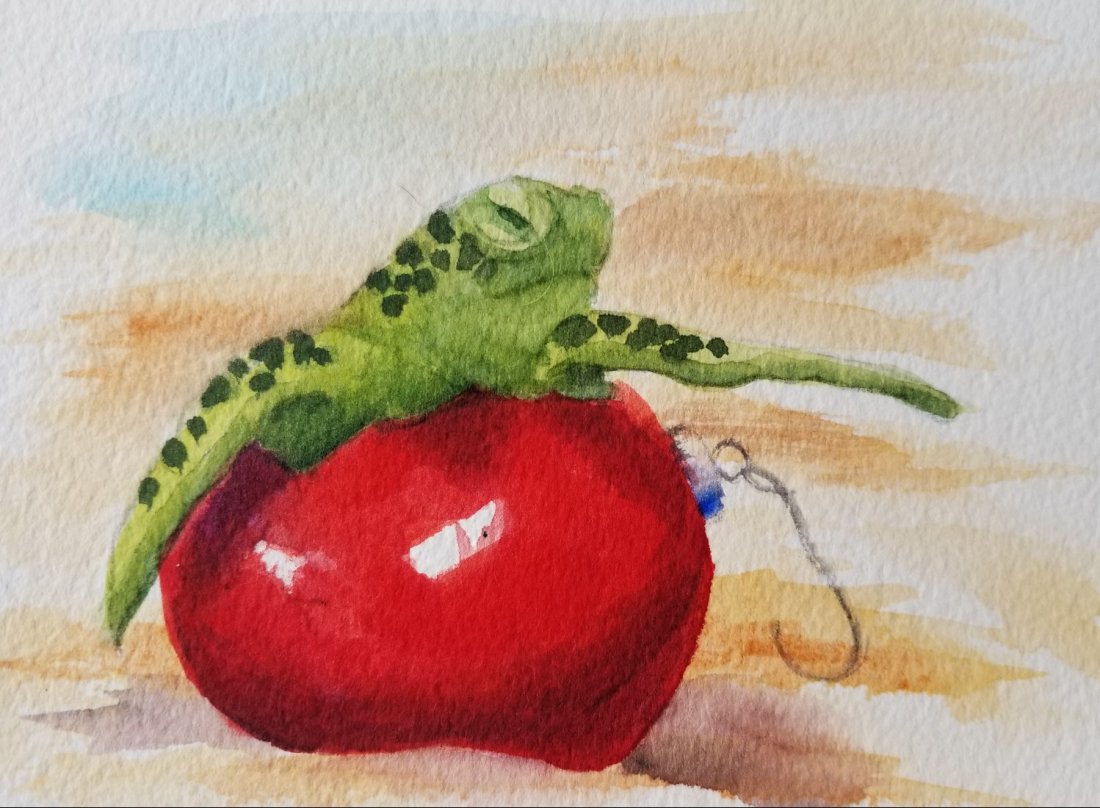 The Christmas Turtle A Watercolor Workshop Cool Beans Brew Fort 