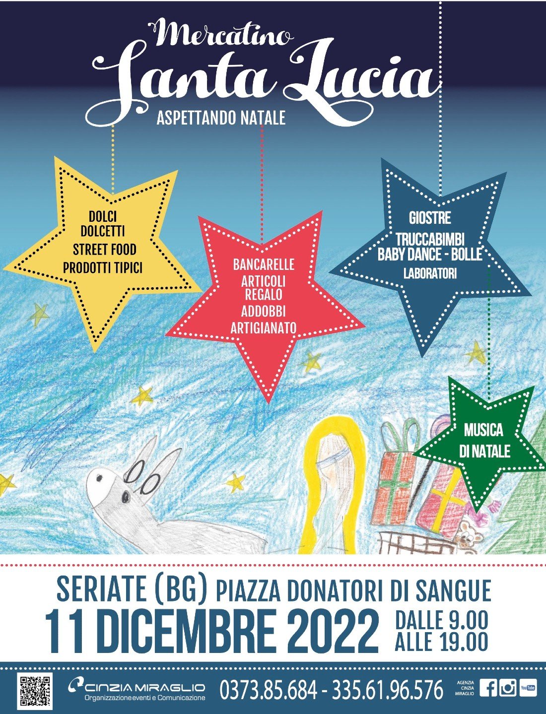 MERCATINO DI SANTA LUCIA ASPETTANDO NATALE A SERIATE BG PIAZZA 