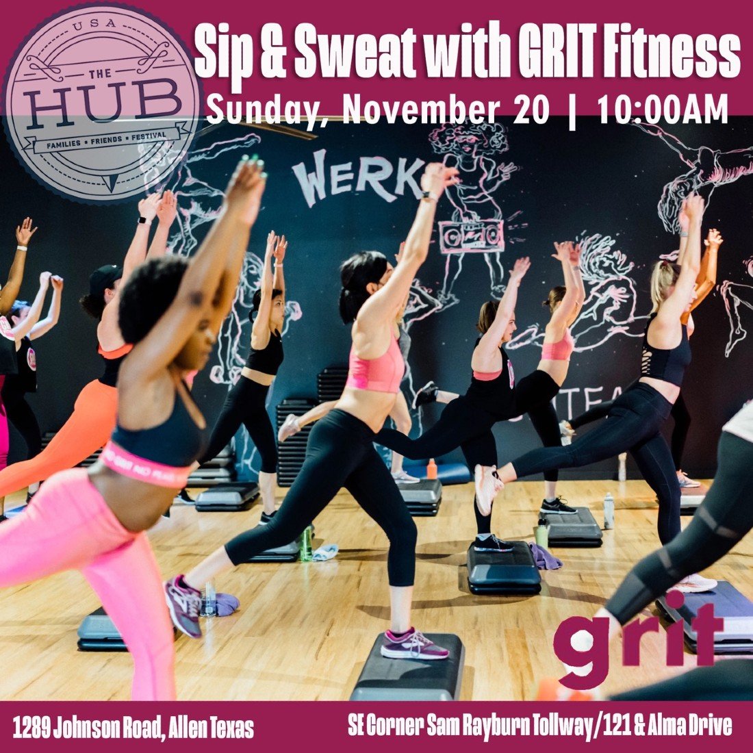 Sip & Sweat with TROOP + GRIT Fitness, The HUB, Johnson Road, Allen, TX