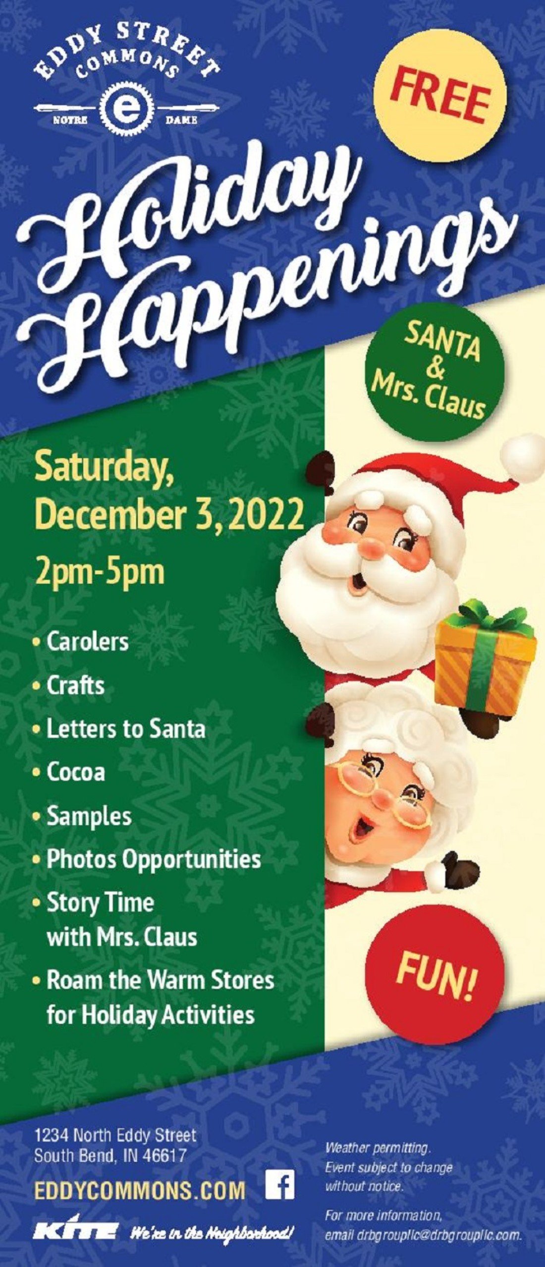 Holiday Happening Event At The Eddy Street Commons Eddy Street Commons 