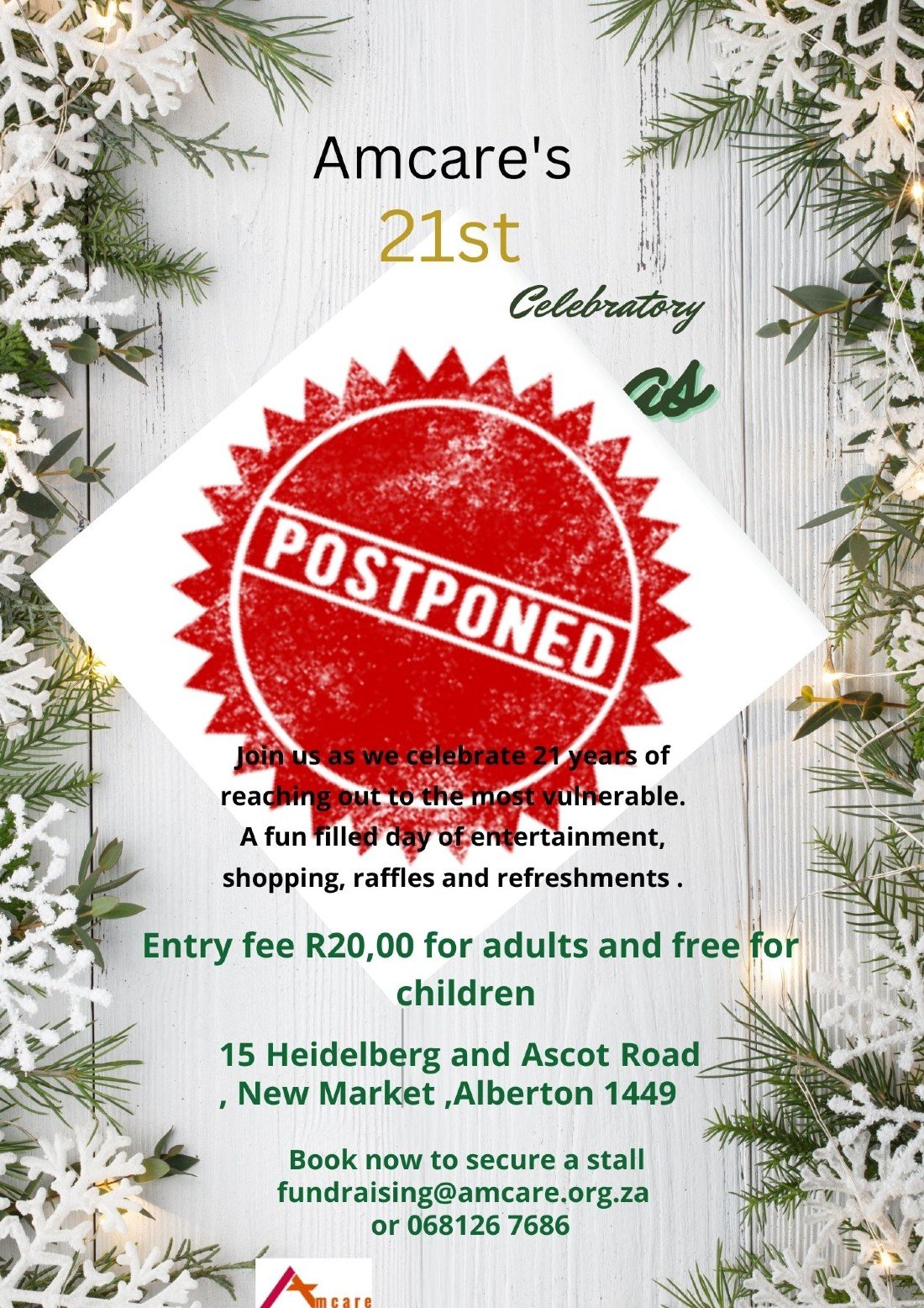 Amcares 21st Celebratory Christmas Market, Alberton, South Africa