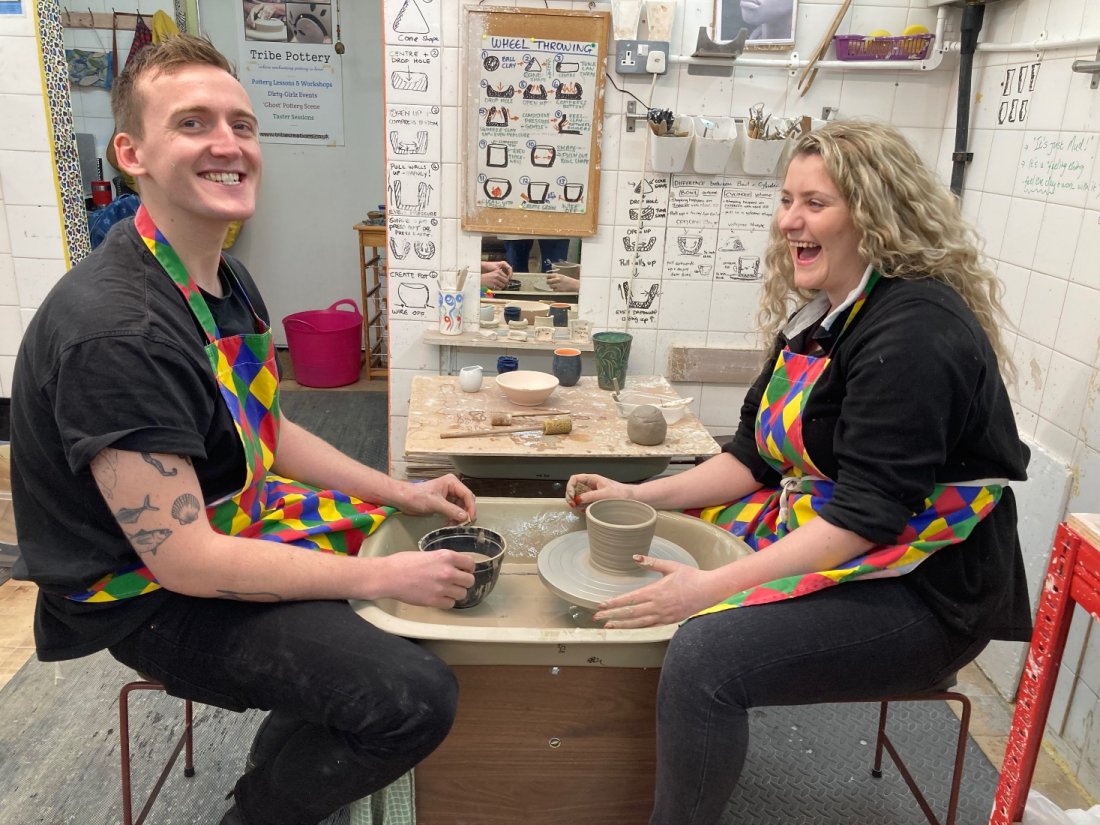Couples Pottery Throwing Challenge , Tribe Pottery Studio, Birmingham