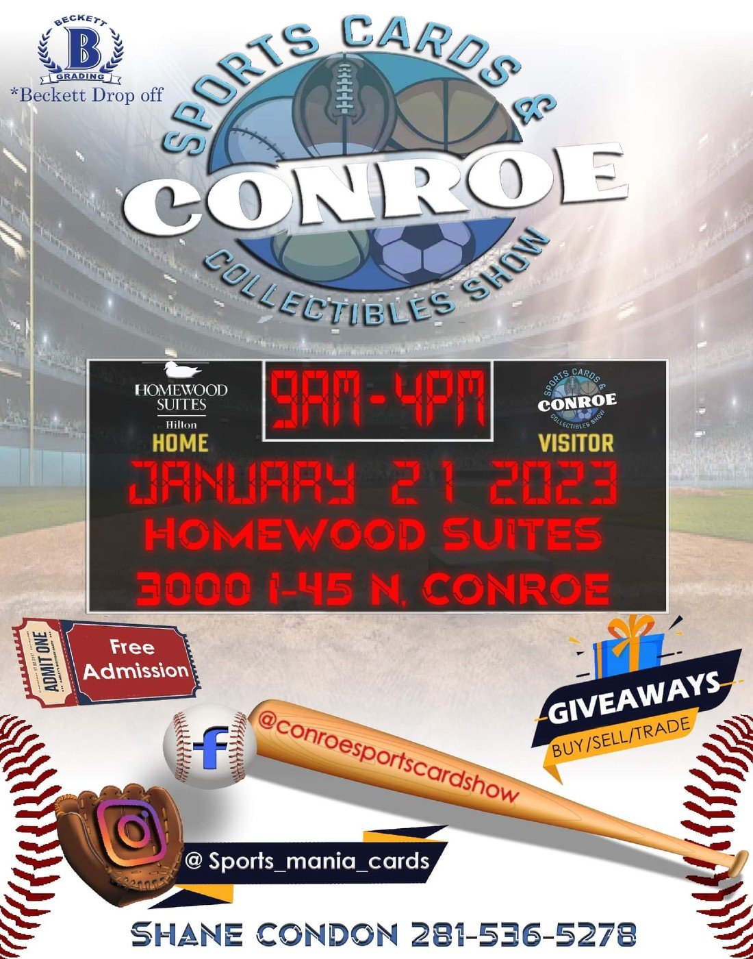 Conroe Sports Cards & Collectibles Show, Homewood Suites by Hilton