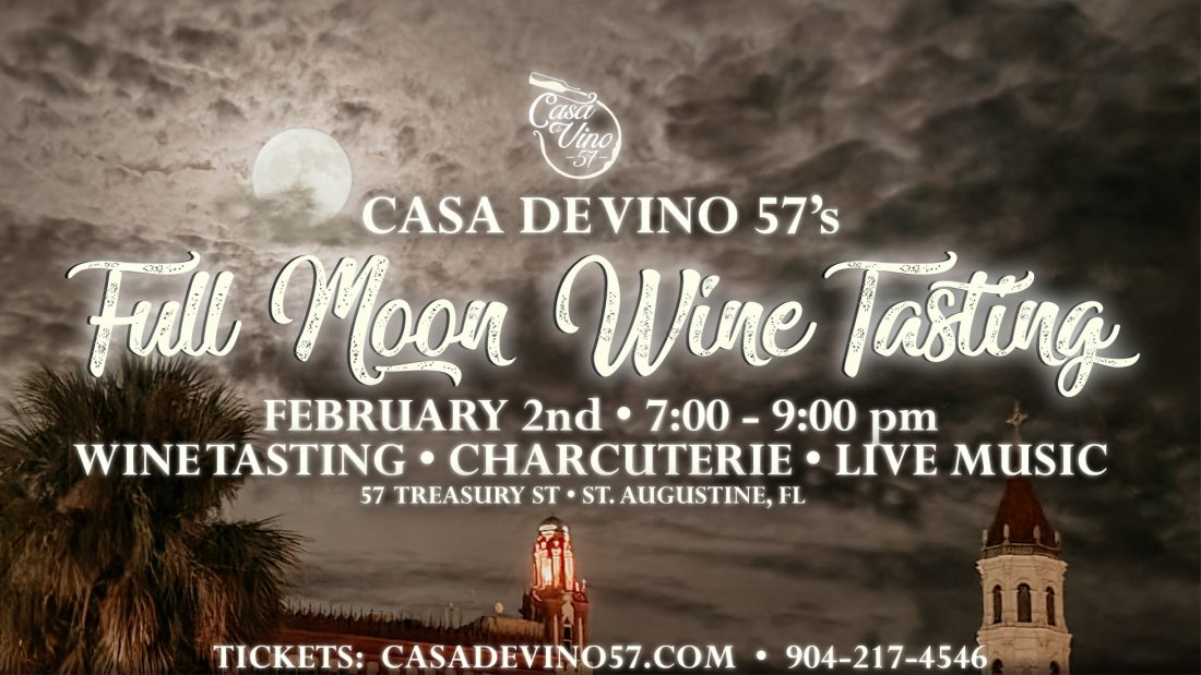 Full Moon Wine Tasting February 2023, Casa De Vino 57, Saint