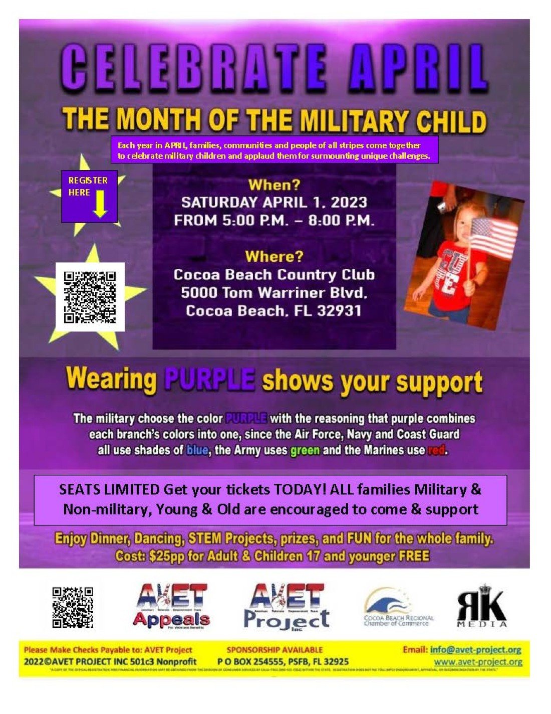HELP SALUTE OUR YOUNGEST WARRIORS "Purple Up" for the Military Child