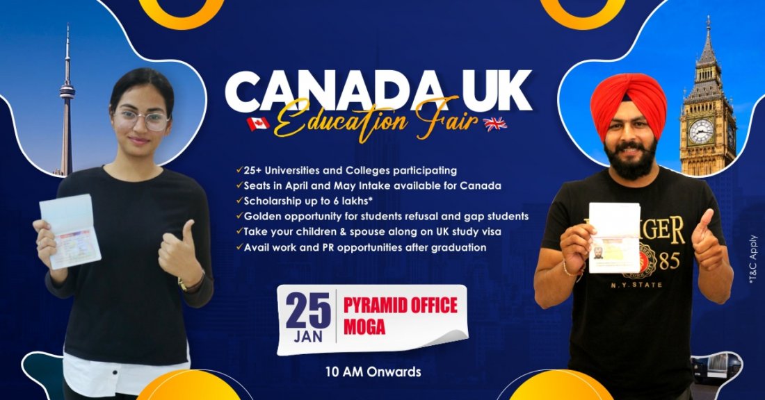 Canada UK Education Fair in Moga Pyramid eServices, Pyramid