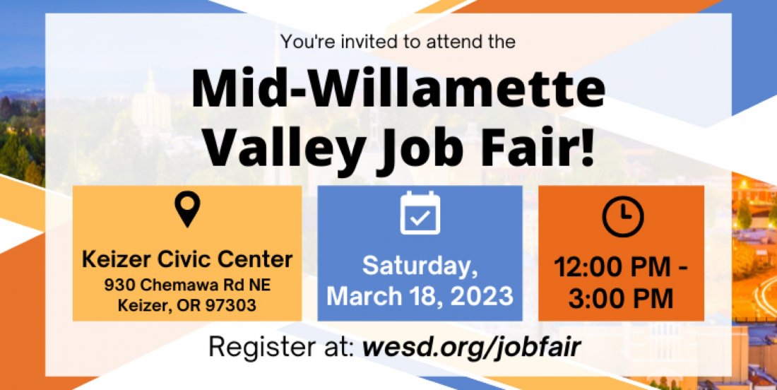 MidWillamette Valley Job Fair, Salem, March 18 2023 AllEvents.in