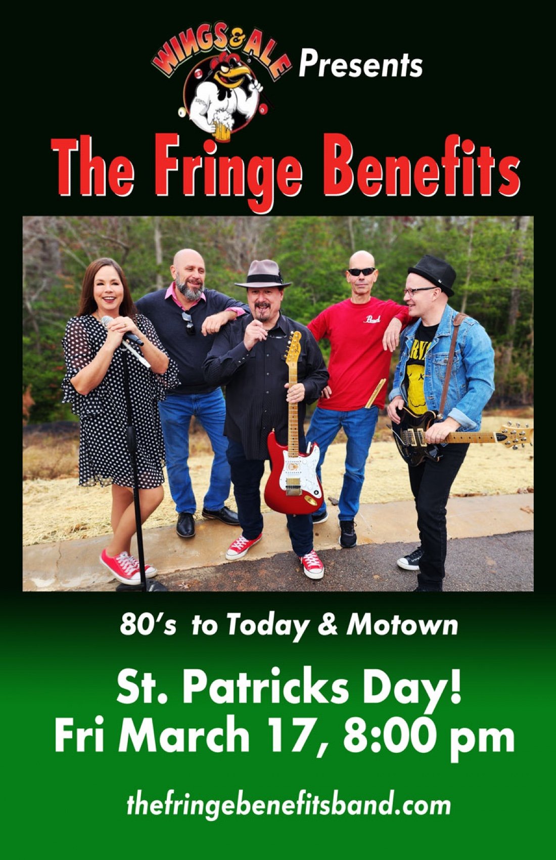 The Fringe Benefits Play 80s to Today & Motown, Wings & Ale of