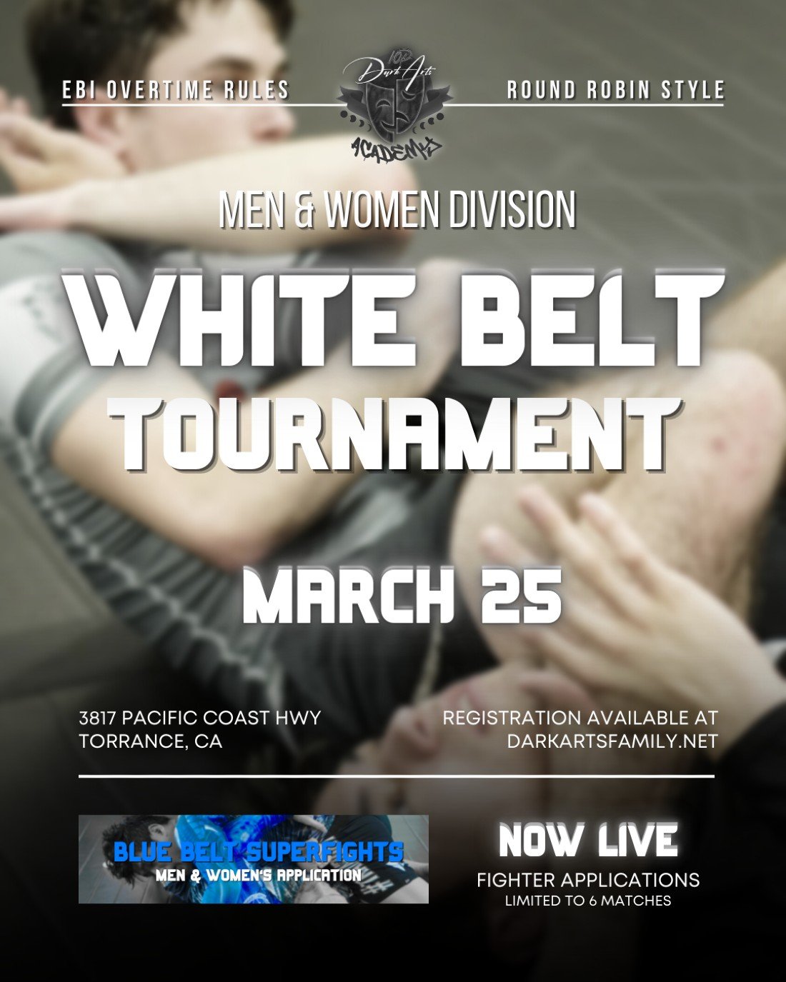 Nogi Jiu Jitsu EBI Tournament for White Belts and Super Matches for