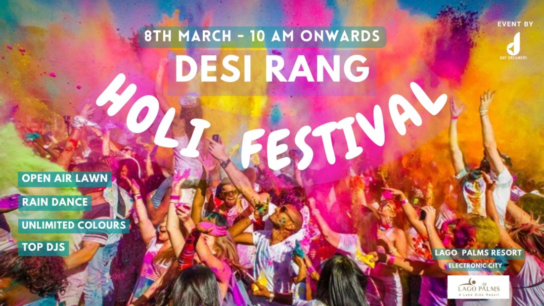 Desi Rang Holi Festival , Lago Palms Resort (Resort near Electronic