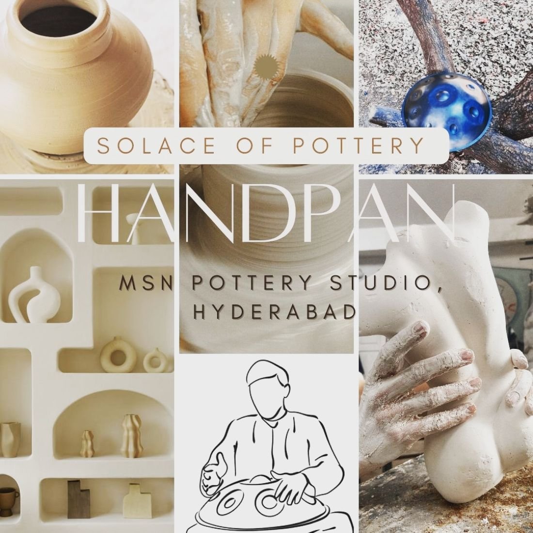 Solace of pottery & Handpan, Kokapet, Hyderabad, 3 March