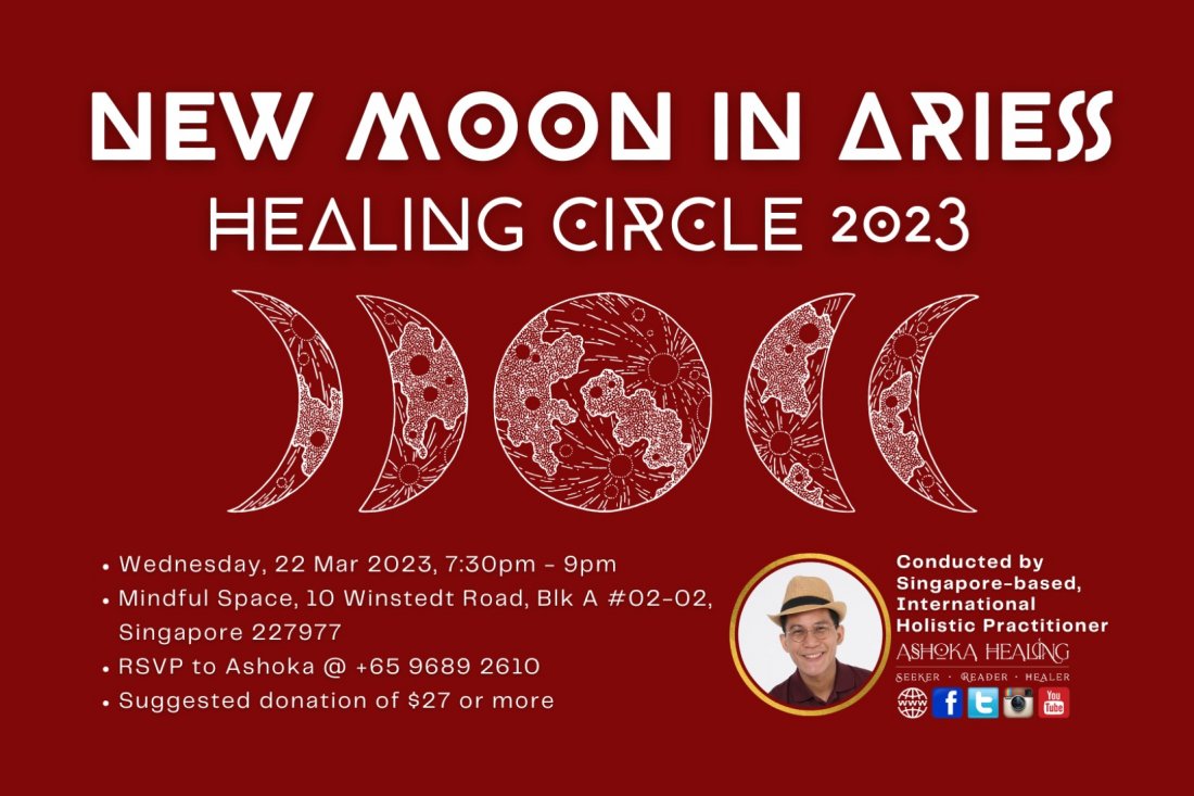 New Moon in Aries Healing Circle 2023, Mindful Space Pte Ltd, Singapore