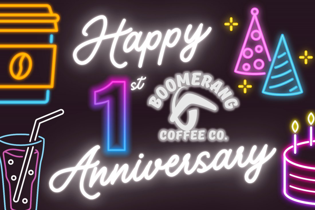 Boomerang Coffee Co. One Year Anniversary, Boomerang Coffee Co., Twin
