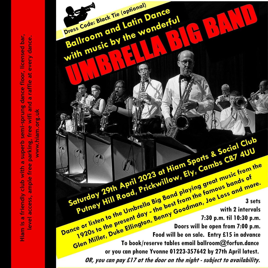 Umbrella Big Band Ballroom & Latin Dance 29th April 2023, Hiam Sports
