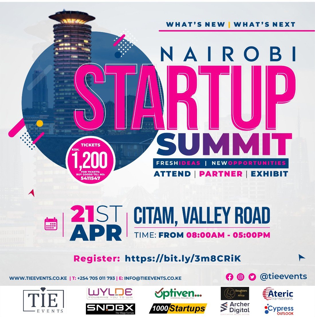NAIROBI STARTUP SUMMIT, Citam (Nairobi Pentecostal Church Valley Rd), 21 April 2023 AllEvents.in