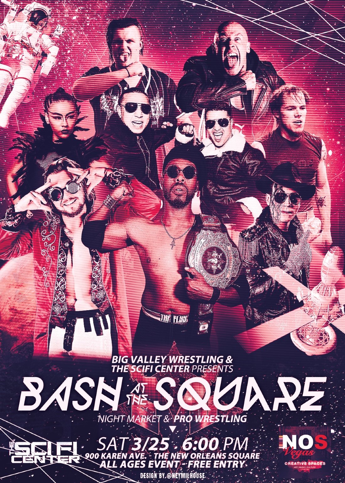FREE PRO WRESTLING EVENT! SciFi Center presents BASH AT THE SQUARE