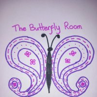 The butterfly room logo