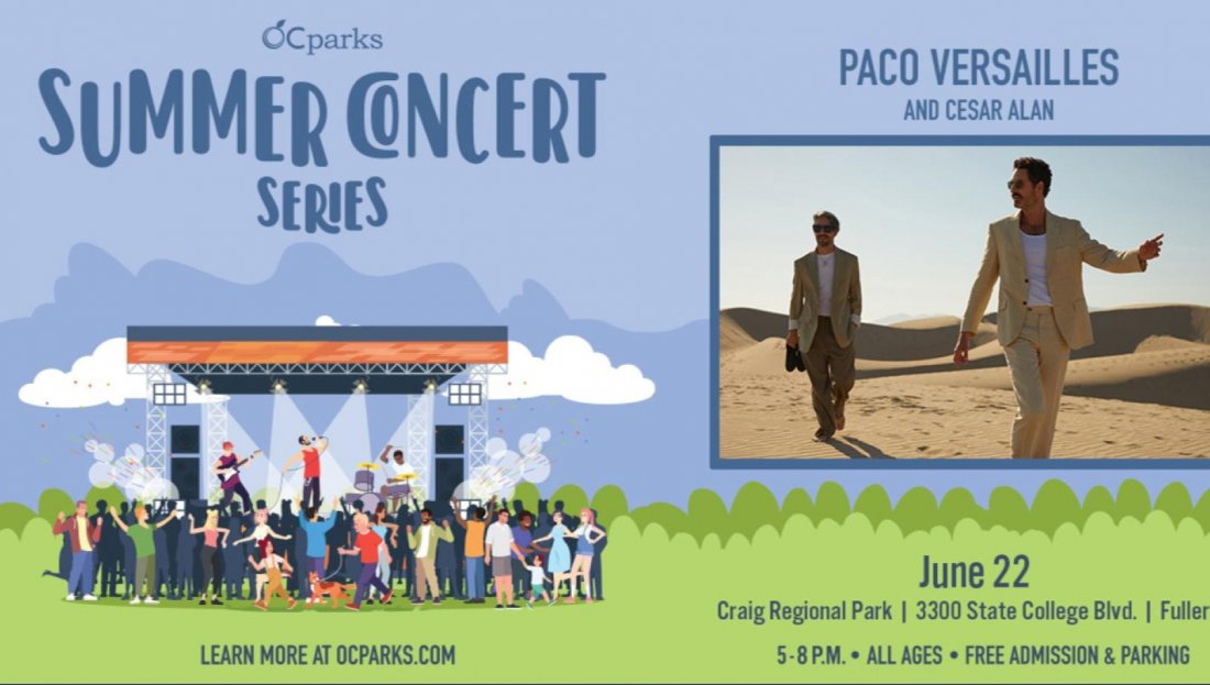OC Parks Summer Concert Series Presents Paco Versailles at Craig