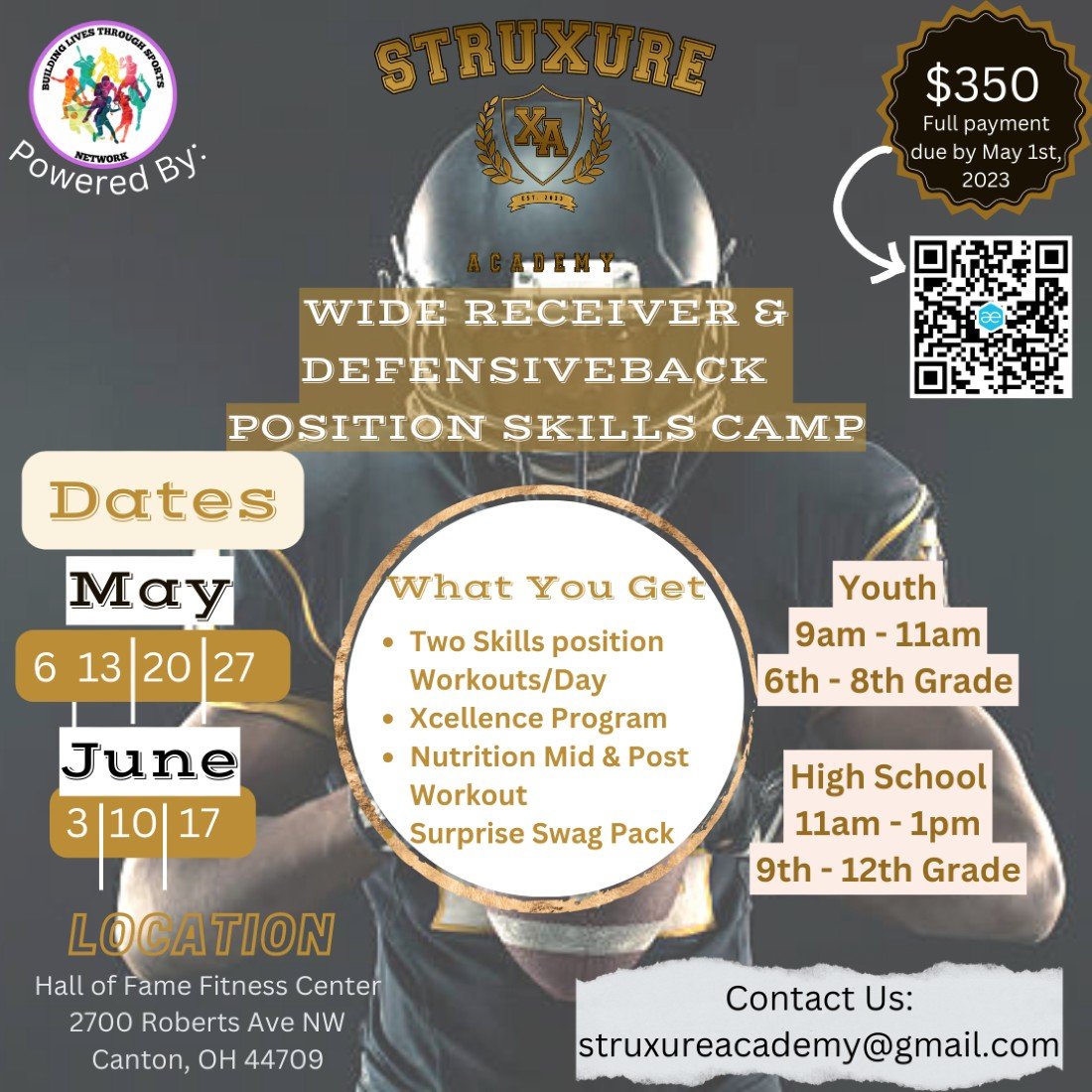 2023 StruXure Academy Skills Camp, Hall of Fame Fitness Center, Roberts
