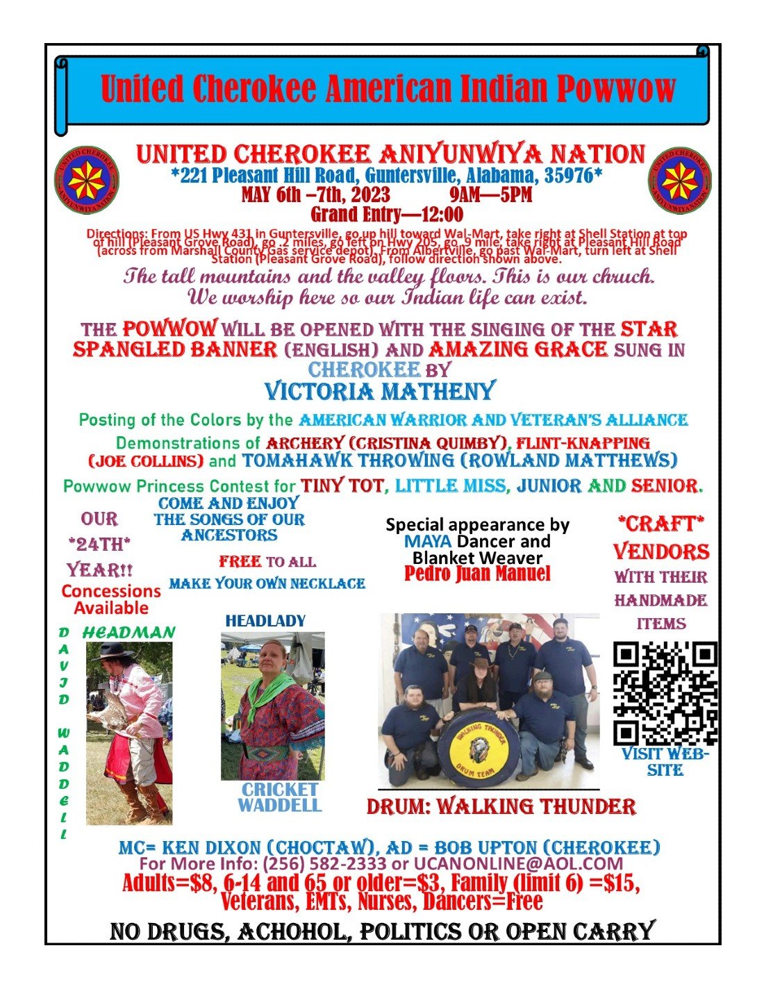 United Cherokee American Indian Powwow , 221 Pleasant Hill Road, Guntersville, AL, USA, 6 May to