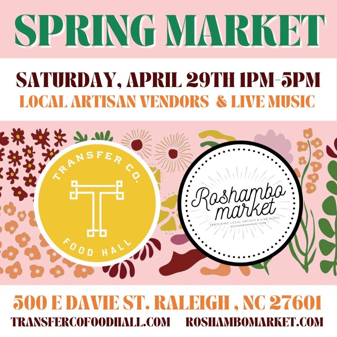 Roshambo Spring Market & Music at Transfer Co Food Hall, Transfer Co