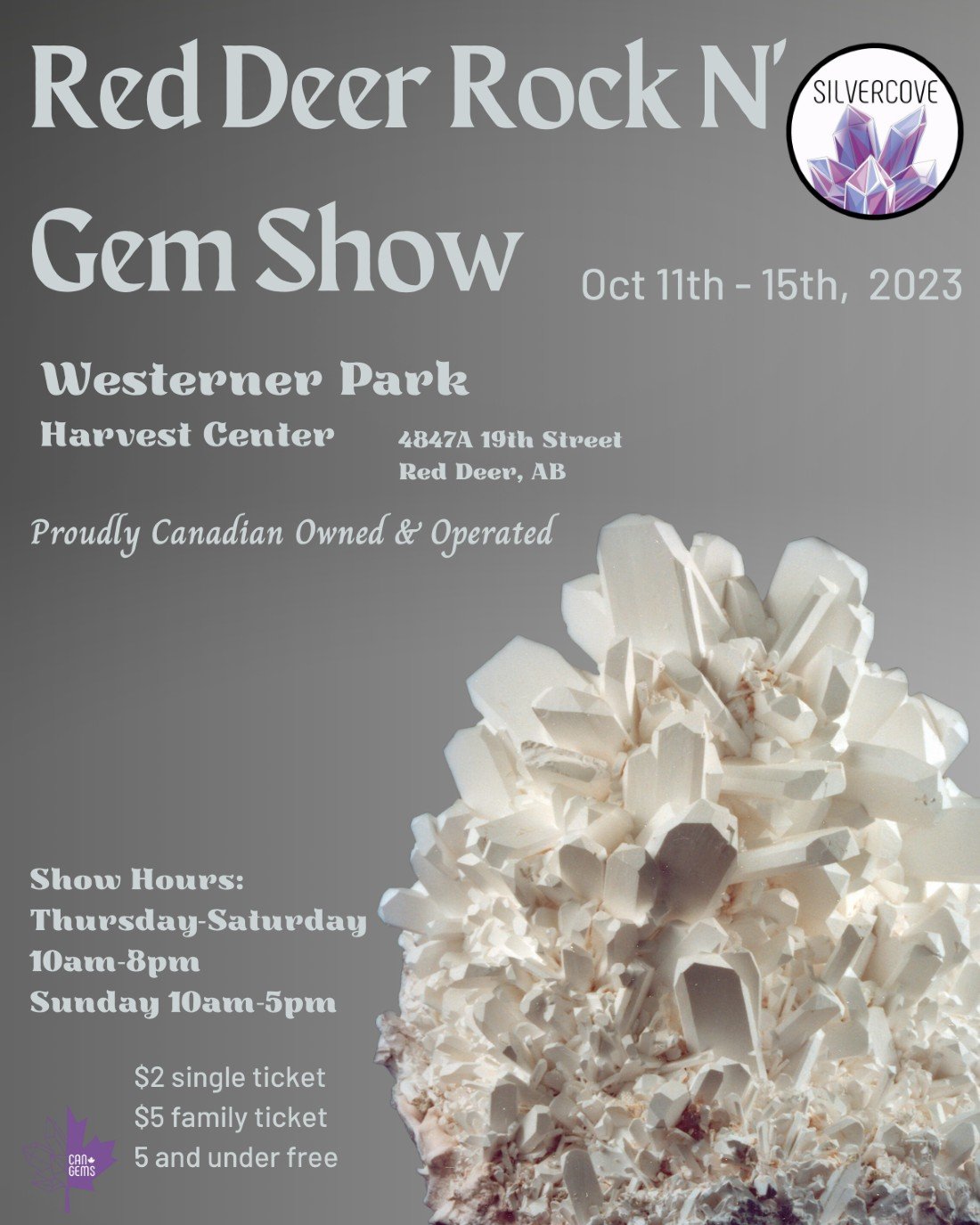 Fall Red Deer Rock N Gem Show, Harvest Center , Red Deer, 11 October to