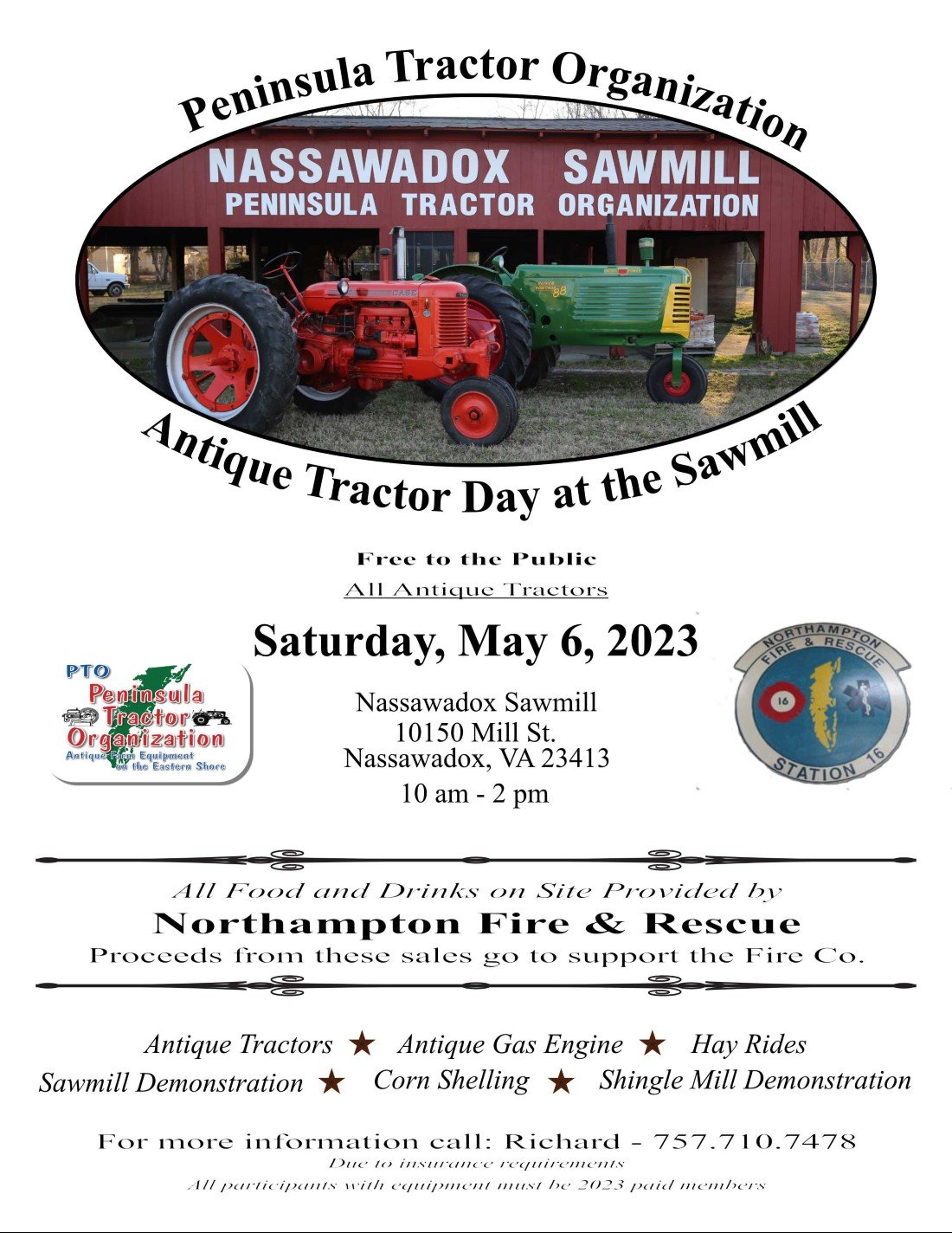 Antique Tractor Day at the Sawmill, Nassawadox Sawmill, May 6 2023