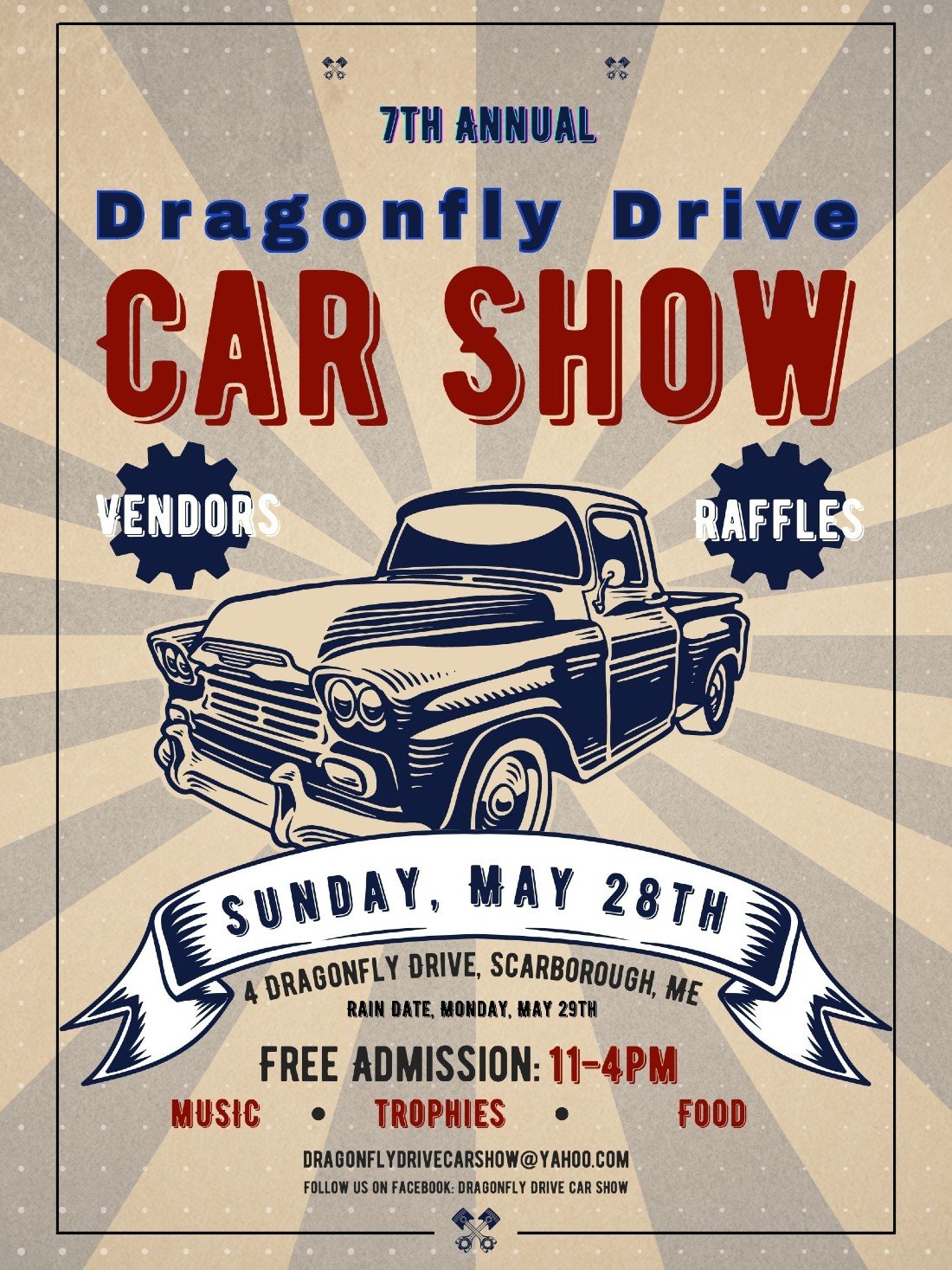 7th Annual Dragonfly Drive Car Show, 4 Dragonfly Dr, Scarborough, May