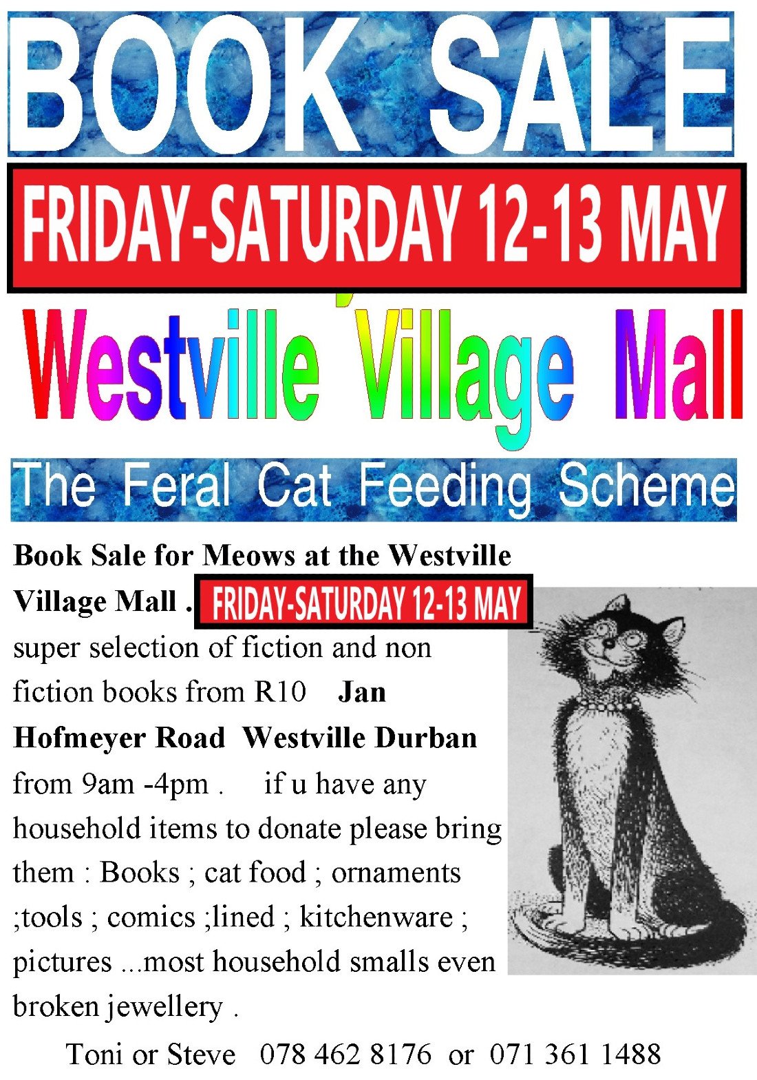 Book Sale Westville Village Mall 1213 may, Village Market Shopping