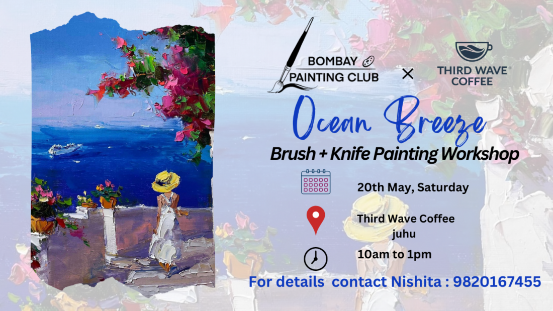 Knife + Brush Painting Tickets, Third wave coffee Juhu, Mumbai, May 20