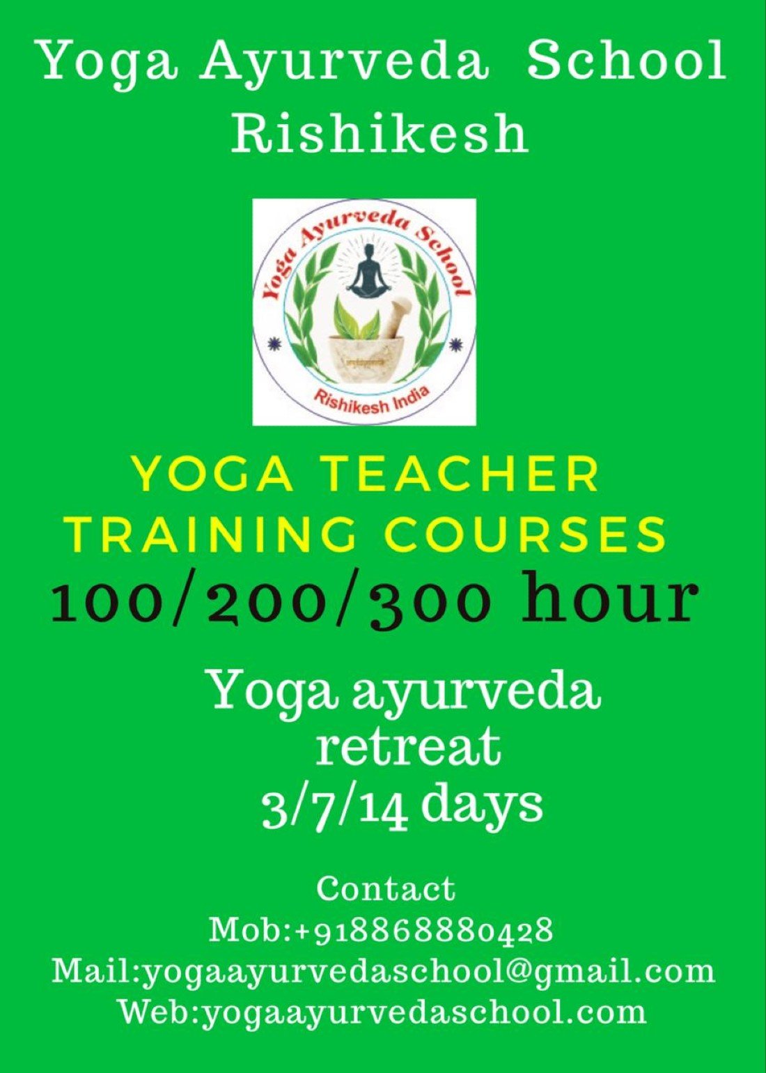200 Hour Yoga Ayurveda Teacher Training In Rishikesh, India Tickets