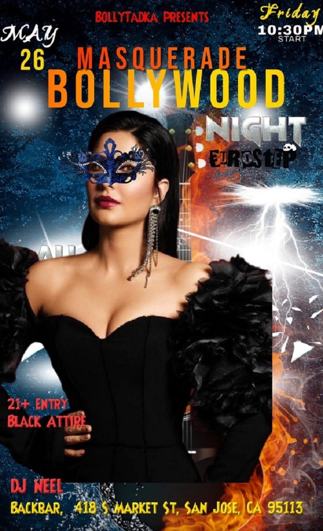 Bollywood Masquerade Black Attire , Back Bar, San Jose, May 26 to May 27 AllEvents.in