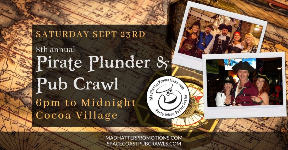 8th Pirate Pub Crawl Cocoa Village, Sat, Sep. 23, 612, COCOA ELKS